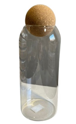 JAR GLASS CORK BALL (C)