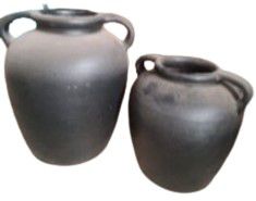 VASE TERRACOTTA BLACK SMALL 23X23X28