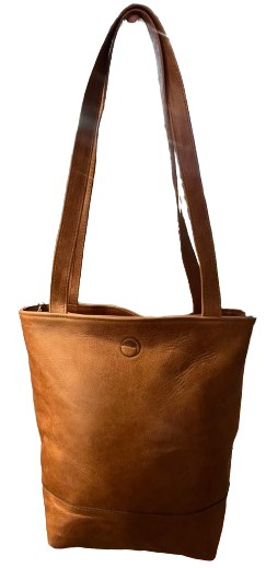 BAG LEATHER TOTE BRANDY SMALL