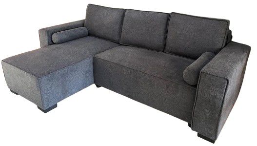 SOFA 3 SEATER SLEEPER DARK GREY 2.48M