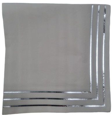 SERVIETTE EDGE SLIVER STRIPE 20'S
