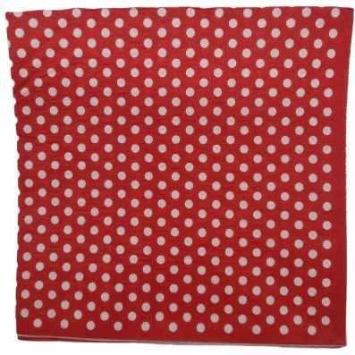 SERVIETTE RED DOTS 20'S