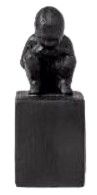 SCULPTURE BOY SITTING 7X7X17
