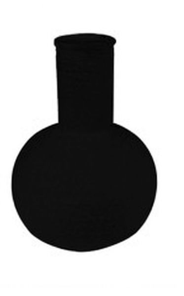 VASE TERRACOTTA ROUND BLACK 17X17X24