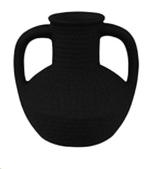 VASE PAMELA BLACK 20X18X19