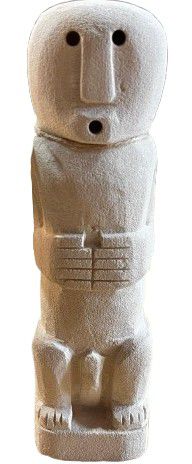 STATUE PRIMITIVE STONE NAT 18X15X25