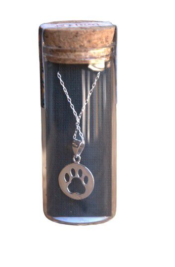 NECKLACE PAW PRINT DISC