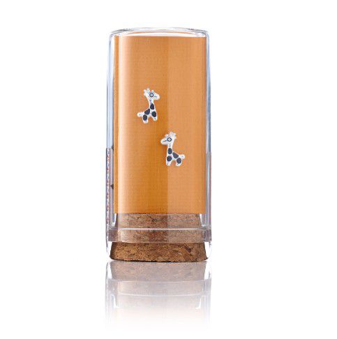 EARINGS GIRAFFE STUDS ENAMEL SPOTS
