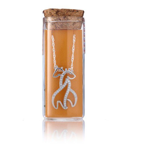 NECKLACE GIRAFFE OUTLINE DUO