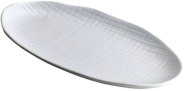 PLATTER OVAL LINEN WHITE 30.2X15.7