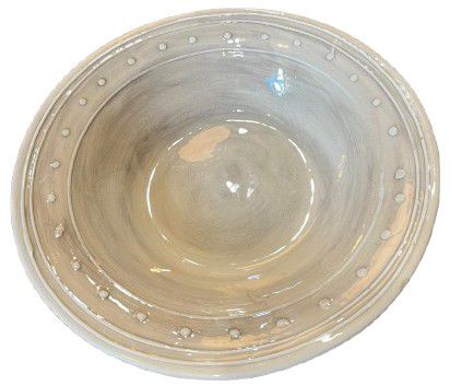 WONKI BOWL PASTA LINES & DOTS W/GREY