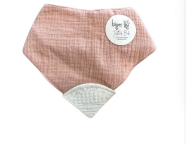 BIB TEETHER DUSTY PINK