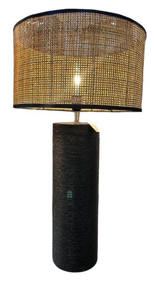 LAMP TABLE TWINE BLACK