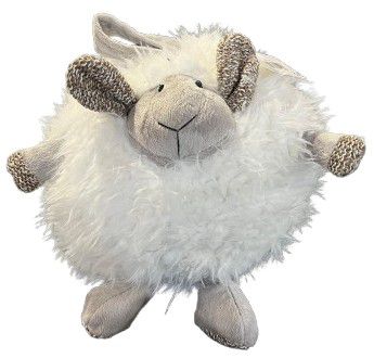 TOY LAMB ROUND WHITE 23CM