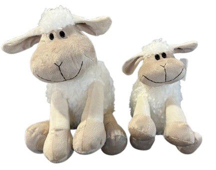 TOY LAMB SITTING LARGE WHITE 30CM