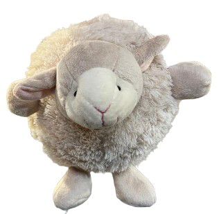 TOY LAMB ROUND BEIGE 15CM