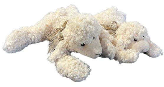 TOY LAMB LYING SMALL BEIGE 25CM