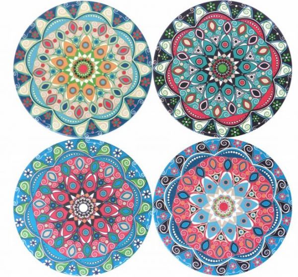 COASTER MORROCAN GREEN PINK SET ASS