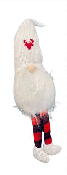 XMAS GNOME PLAID TROUSERS & WHITE HAT