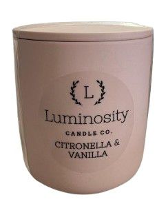 CANDLE L JAR CERAMIC CITRONELLA & VANILLA