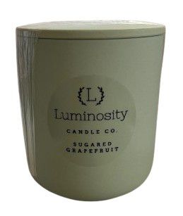 CANDLE L JAR CERAMIC SUGARED GRAPERUIT