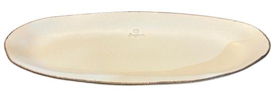 SALAD BOAT CERAMIC LARGE REVERSE LACE WHITE 42X17