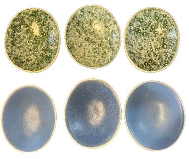 OVAL CONDIMENT REVERSE LACE SET OF 3 ASSORTED