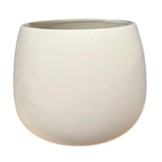 PLANTER ROUND WHITE MATT