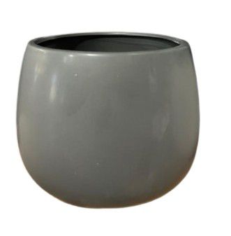 PLANTER ROUND  DARK GREY MATT