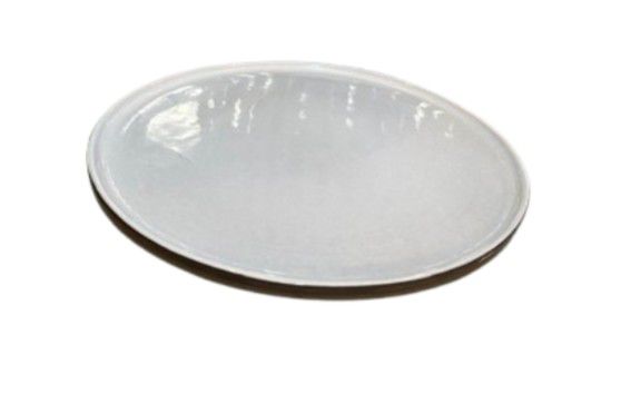 PLATE DIANA 23 DIA BLACK CLAY & WHITE GLAZE