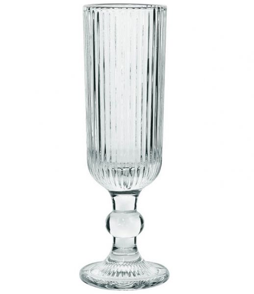 GLASS DIVA FLUTE SILVER 150 ML