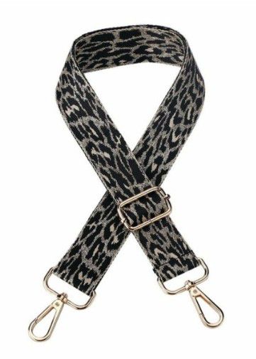 STRAP BAG LEOPARD METALLIC BLACK