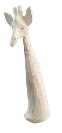 DECOR GIRAFFE HEAD PAINTED WHITE M