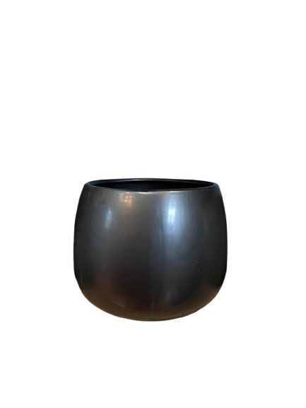 PLANTER ROUND BLACK MATT