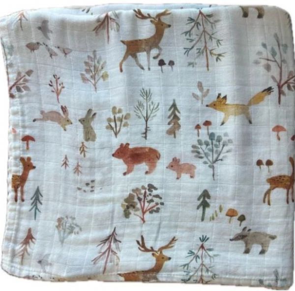 BLANKET SWADDLE BAMBOO WHIMSICAL WOODLANDS