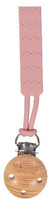 BABY DUMMY CLIP SILICONE LIGHT PINK