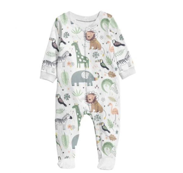 BABY ROMPER FOOTY AFRICAN PLAINS 6-12M