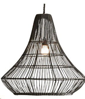 PENDANT RATTAN CAIRO BLACK 60cm DIA x 59cm H