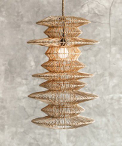 PENDANT RATTAN HIVE NATURAL L 40cm DIA x 62cm H