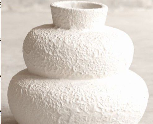 VASE MAUI WHITE 26X26X25