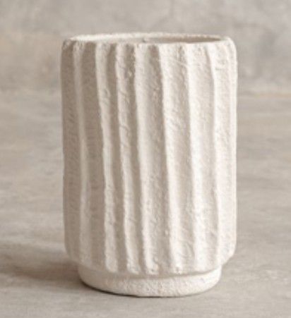 VASE FAROE WHITE 20X20X29