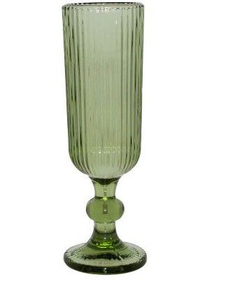 GLASS DIVA FLUTE GREEN