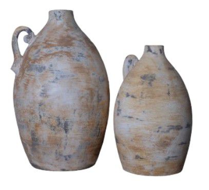 VASE TERRACOTTA MESSO RUSTIQ WHITE S 29X27X42