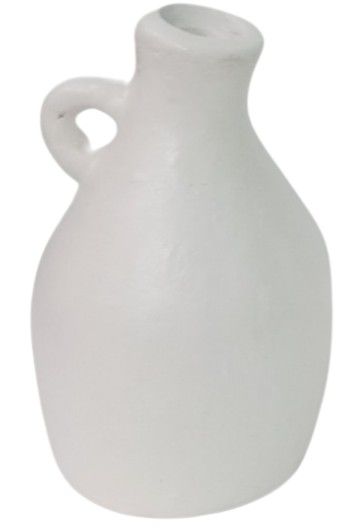 VASE TERRACOTTA MYRA RUSTIQ WHITE L 16X16X23