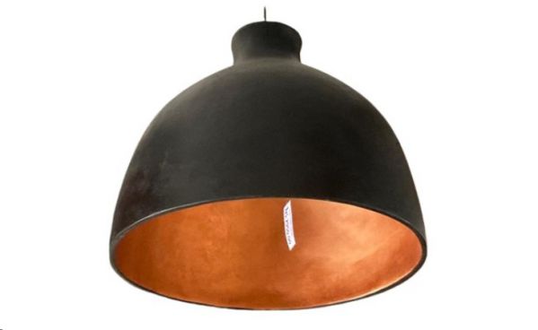 PENDANT FG HALF BALL BLACK/COPPER 98cm DIAx45cm H