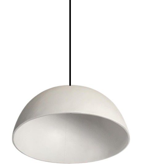 PENDANT FG HALF BALL WHITE/WHITE 98cm DIAx45cm H