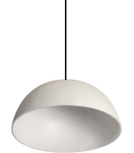 PENDANT FG HALF BALL WHITE/WHITE 86cm DIAx43cm H
