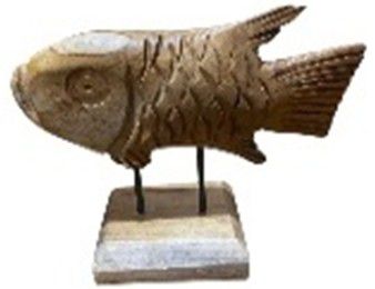 DECOR FISH TEAK SMALL 27X14X26