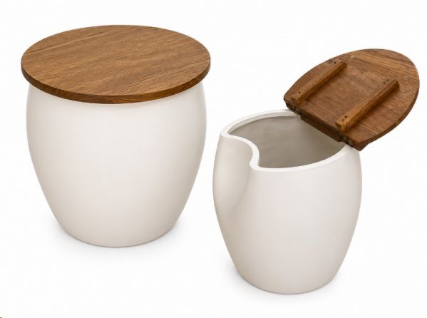 DRUM SIDE TABLE FC TEAK 57X57X56