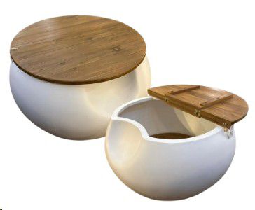 TABLE COFFEE FC TEAK DRUM 89X89X49